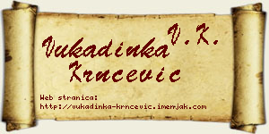 Vukadinka Krnčević vizit kartica